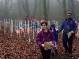 Bakewell family successfully completing the maze., 