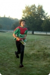 Alastair Gardner-Smith completing his relay leg, 