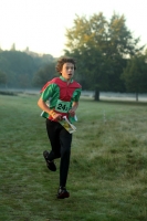 Alastair Gardner-Smith completing his relay leg, 